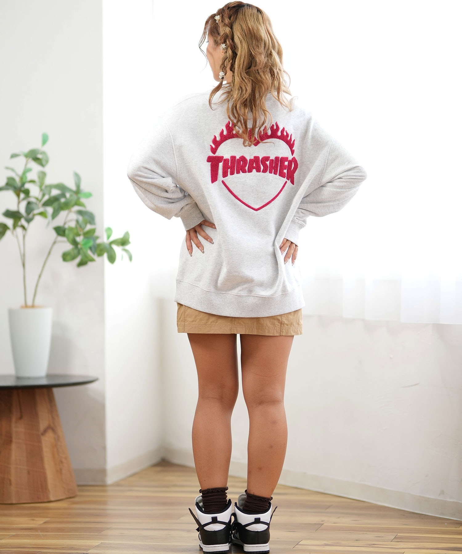 トレーナー スウェット 「ムラサキスポーツ限定」THRASHER/スラッシャー サガラ刺繍 トレーナー 243TH2TR016 レディース THRASHER スラッシャー トレーナー レディース スウェット