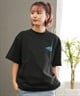 THRASHER スラッシャー ラッシュガード レディース 半袖 Tシャツ ワンポイント 水陸両用 UVカット 242TH2ST002 ムラサキスポーツ限定(BK/PL-M)
