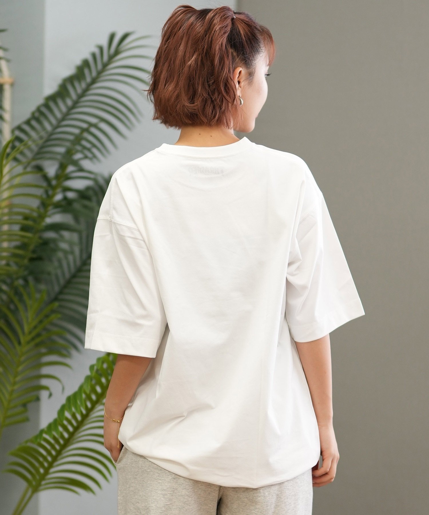 THRASHER スラッシャー ラッシュガード レディース 半袖 Tシャツ ワンポイント 水陸両用 UVカット 242TH2ST002 ムラサキスポーツ限定(BK/PL-M)