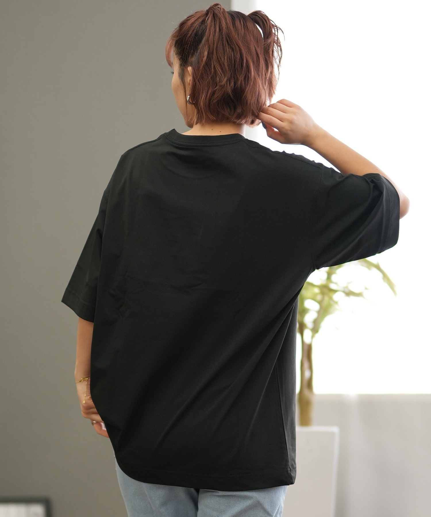 THRASHER スラッシャー ラッシュガード レディース 半袖 Tシャツ ワンポイント 水陸両用 UVカット 242TH2ST002 ムラサキスポーツ限定(BK/PL-M)