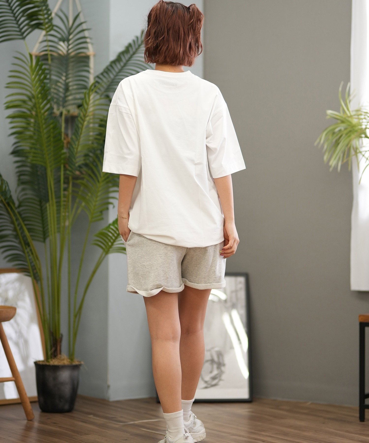 THRASHER スラッシャー ラッシュガード レディース 半袖 Tシャツ ワンポイント 水陸両用 UVカット 242TH2ST002 ムラサキスポーツ限定(BK/PL-M)
