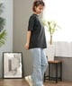 THRASHER スラッシャー ラッシュガード レディース 半袖 Tシャツ ワンポイント 水陸両用 UVカット 242TH2ST002 ムラサキスポーツ限定(BK/PL-M)