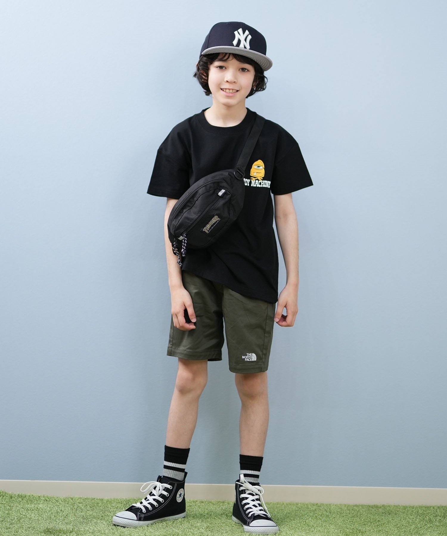 THRASHER スラッシャー バッグ キッズ ヒップバック ウエストバッグ ボディバッグ THR-291(BKWT-ONE)