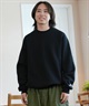 DEAR LAUREL ディアローレル トレーナー クルーネック メンズ スウェット ワンポイント ブラックレター 裏起毛 D24F1101(ASH-M)