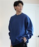 DEAR LAUREL ディアローレル トレーナー クルーネック メンズ スウェット ワンポイント ブラックレター 裏起毛 D24F1101(ASH-M)