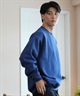 DEAR LAUREL ディアローレル トレーナー クルーネック メンズ スウェット ワンポイント ブラックレター 裏起毛 D24F1101(ASH-M)