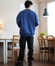 DEAR LAUREL ディアローレル トレーナー クルーネック メンズ スウェット ワンポイント ブラックレター 裏起毛 D24F1101(ASH-M)