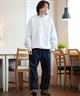 DEAR LAUREL ディアローレル トレーナー クルーネック メンズ スウェット ワンポイント ブラックレター 裏起毛 D24F1101(ASH-M)