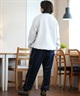 DEAR LAUREL ディアローレル トレーナー クルーネック メンズ スウェット ワンポイント ブラックレター 裏起毛 D24F1101(ASH-M)