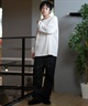 DEAR LAUREL ディアローレル 長袖 Tシャツ ロンT 無地 ポケット ポケT ワンポイントロゴ シンプル D24F2201(WHT-M)