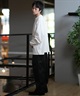 DEAR LAUREL ディアローレル 長袖 Tシャツ ロンT 無地 ポケット ポケT ワンポイントロゴ シンプル D24F2201(WHT-M)