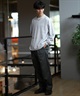 DEAR LAUREL ディアローレル 長袖 Tシャツ ロンT 無地 ポケット ポケT ワンポイントロゴ シンプル D24F2201(WHT-M)