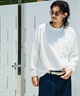 DEAR LAUREL ディアローレル 長袖 Tシャツ ロンT 無地 ポケット ポケT ワンポイントロゴ シンプル D24F2201(WHT-M)