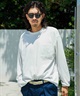 DEAR LAUREL ディアローレル 長袖 Tシャツ ロンT 無地 ポケット ポケT ワンポイントロゴ シンプル D24F2201(WHT-M)
