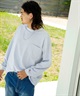 DEAR LAUREL ディアローレル 長袖 Tシャツ ロンT 無地 ポケット ポケT ワンポイントロゴ シンプル D24F2201(WHT-M)