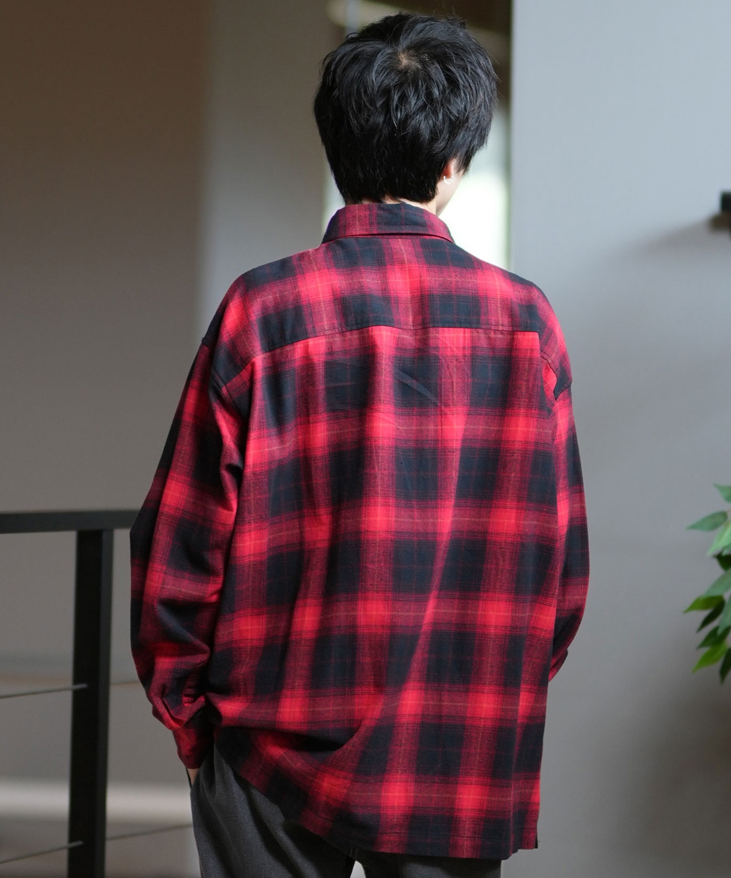 DEAR LAUREL ディアローレル 長袖シャツ メンズ チェック ネルシャツ