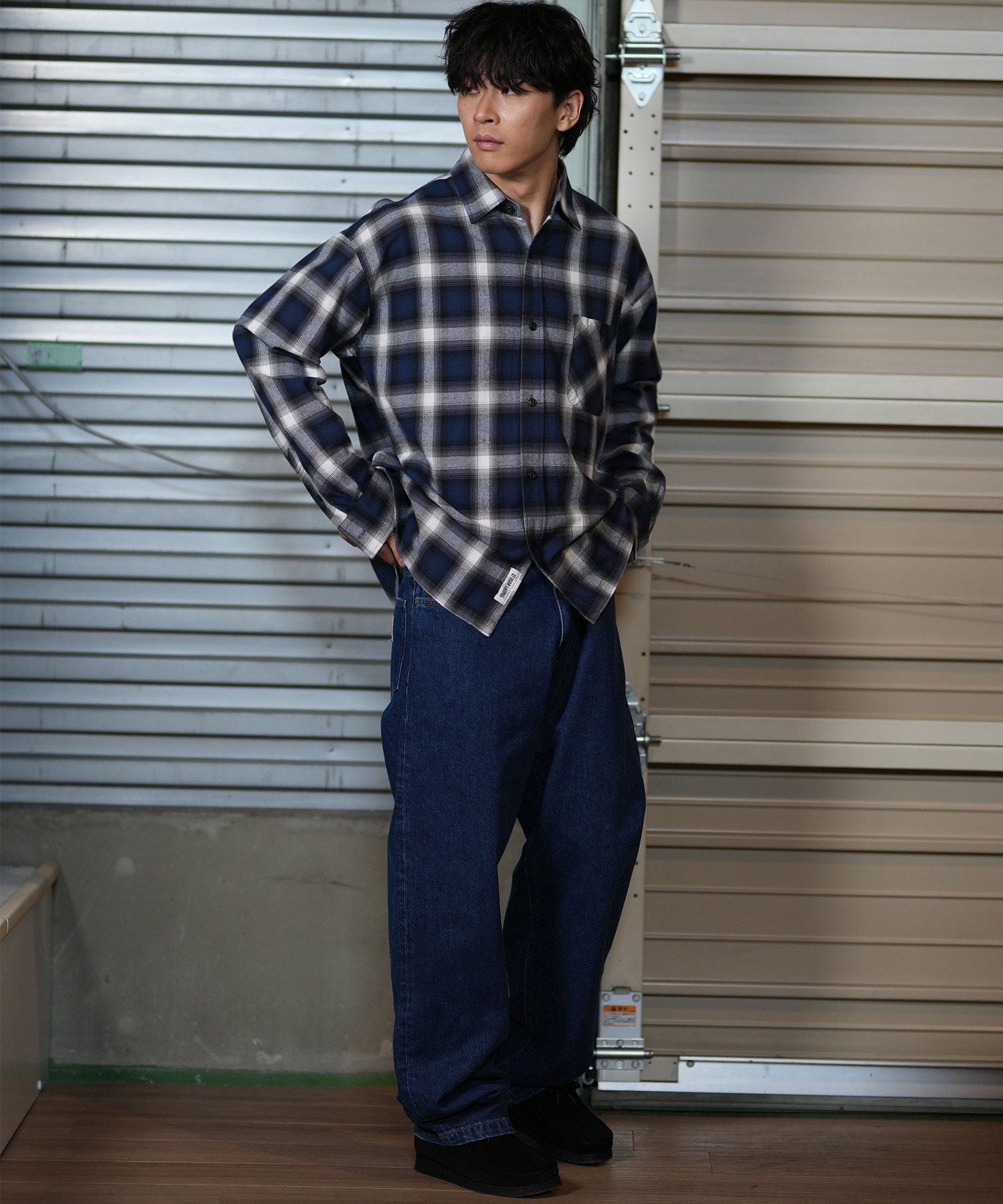 LESS TAILOR / 長袖シャツ/FREE/コットン/YLW/チェック/HTK-24-SO-002// DEAR LAUREL ディアローレル 長袖シャツ メンズ チェック ネルシャツ