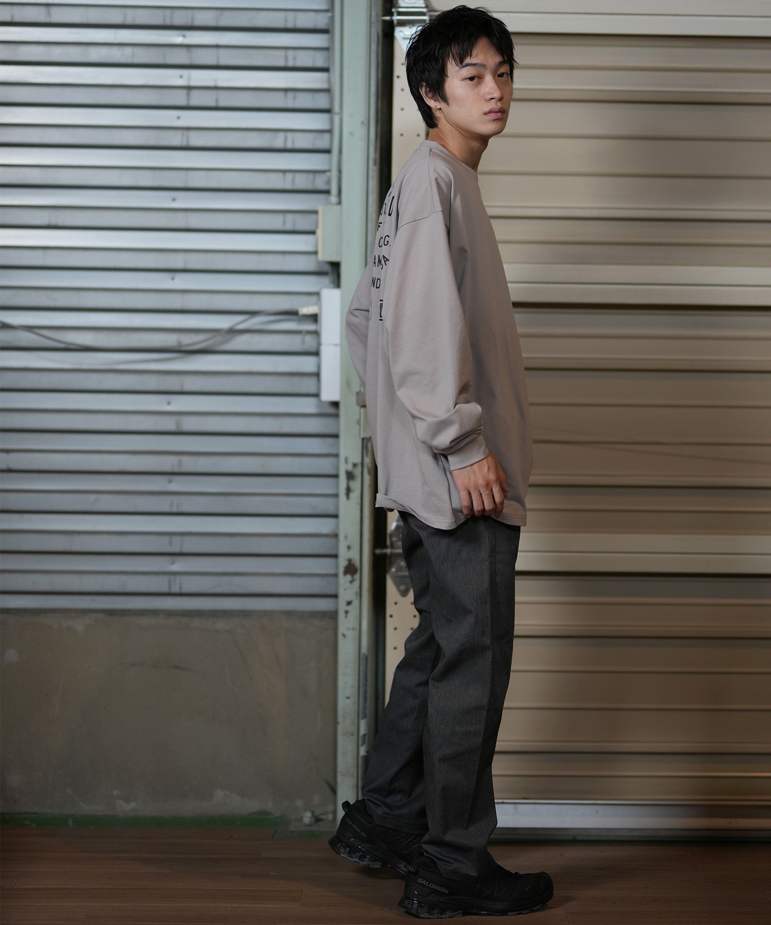 【未使用タグ付き】ブリーフィング ラバーロゴストレッチロングパンツ L LOGOS ロゴスパーク(LOGOS park) レディース 横ストレッチ