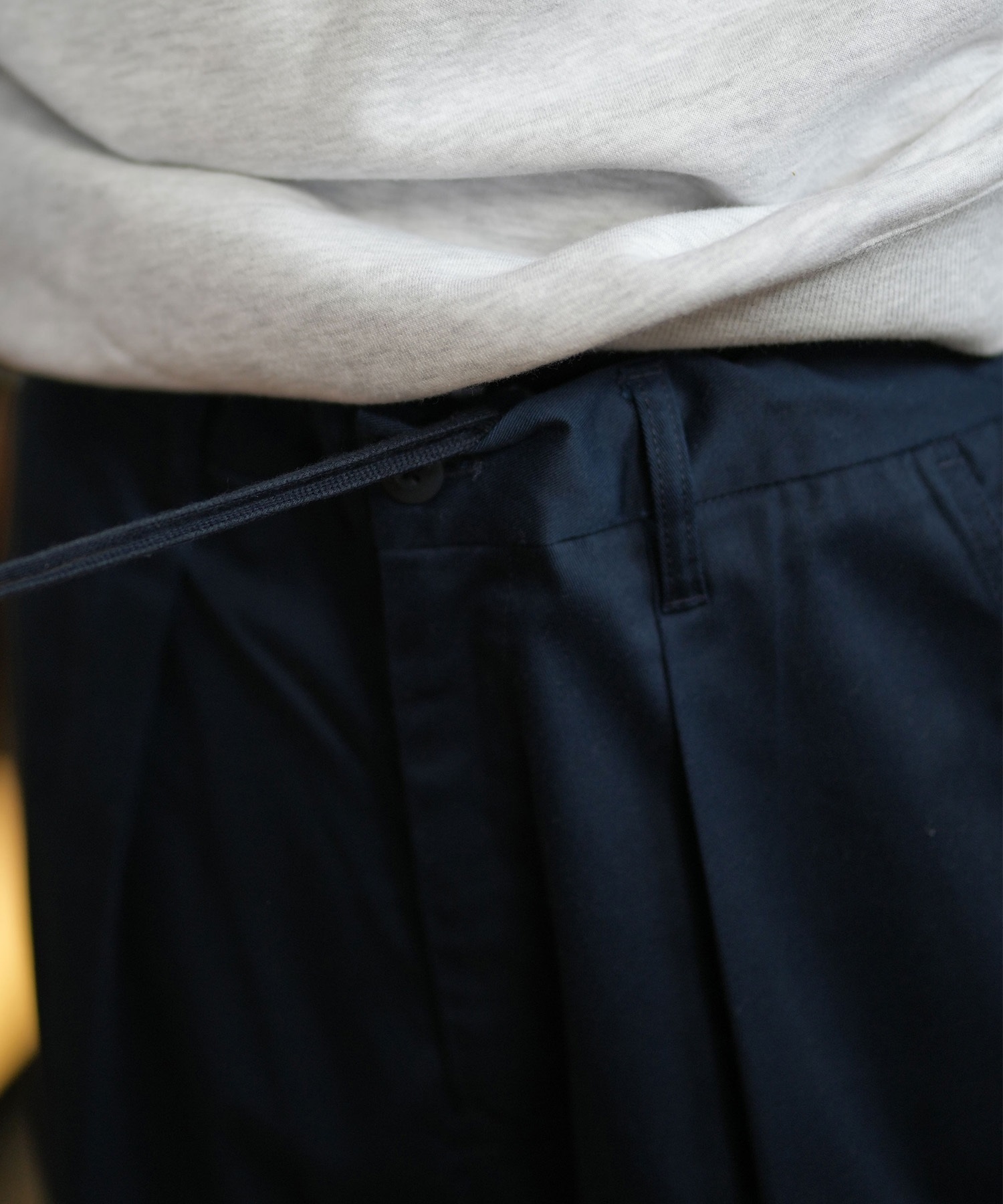 DEAR LAUREL ディアローレル ロングパンツ メンズ タックワイドパンツ ロンパン ワンタック 無地 シンプル D24F3104(BLK-M)