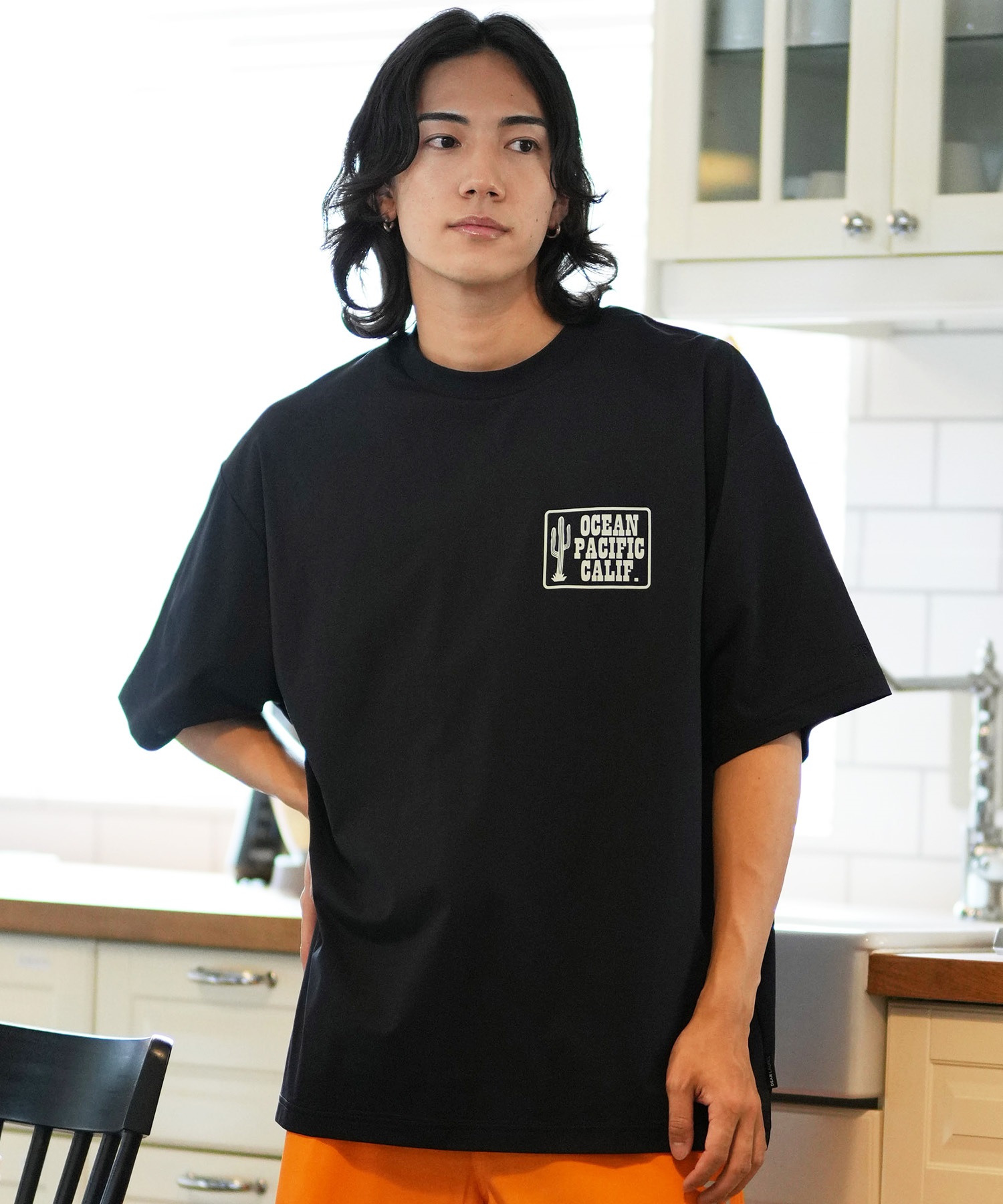 DEAR LAUREL ディアローレル × OP オーピー コラボ ラッシュガード 半袖 メンズ Tシャツ バックプリント 水陸両用 514530D ムラサキスポーツ限定(WHT-M)
