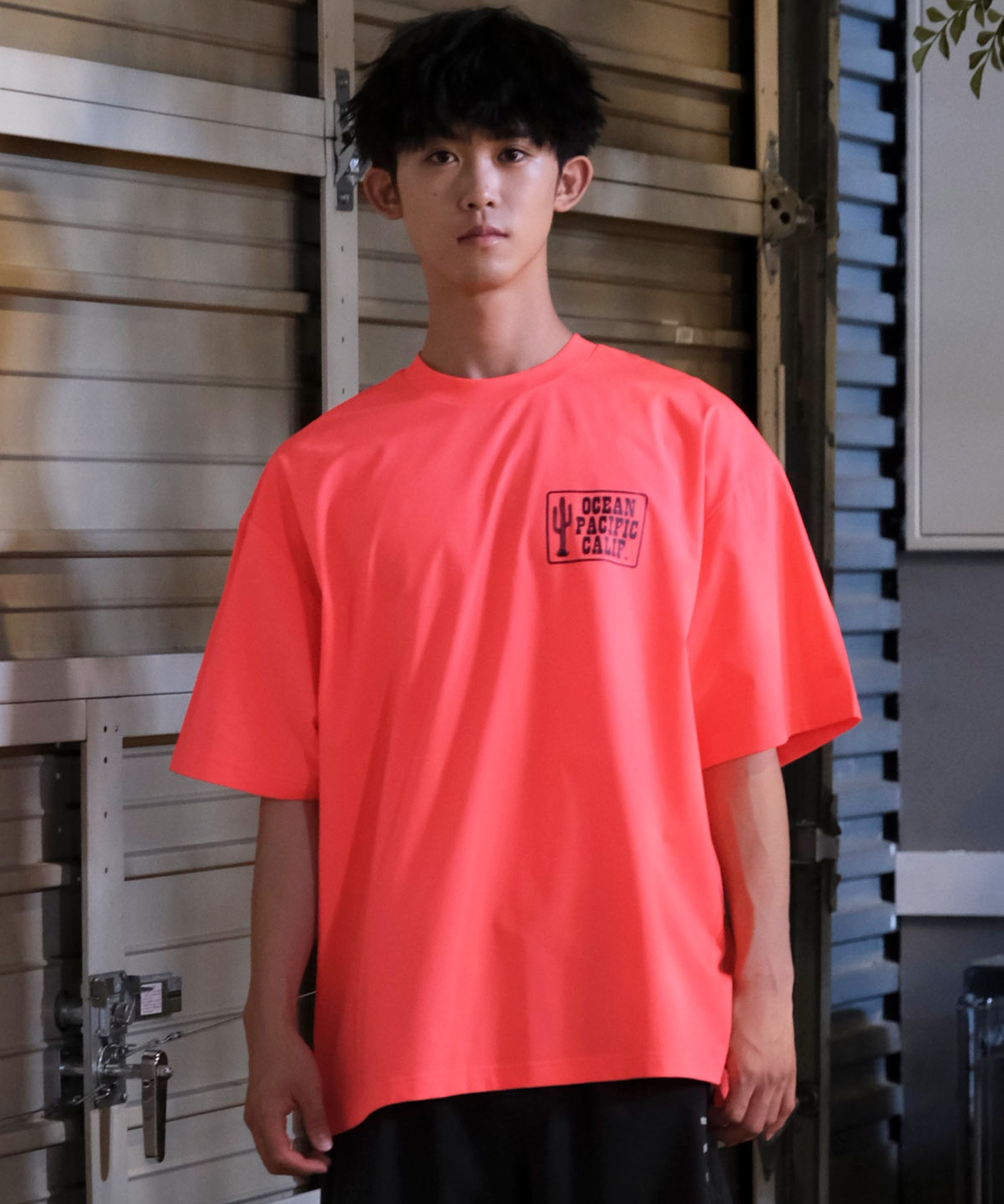 DEAR LAUREL ディアローレル × OP オーピー コラボ ラッシュガード 半袖 メンズ Tシャツ バックプリント 水陸両用 514530D ムラサキスポーツ限定(WHT-M)