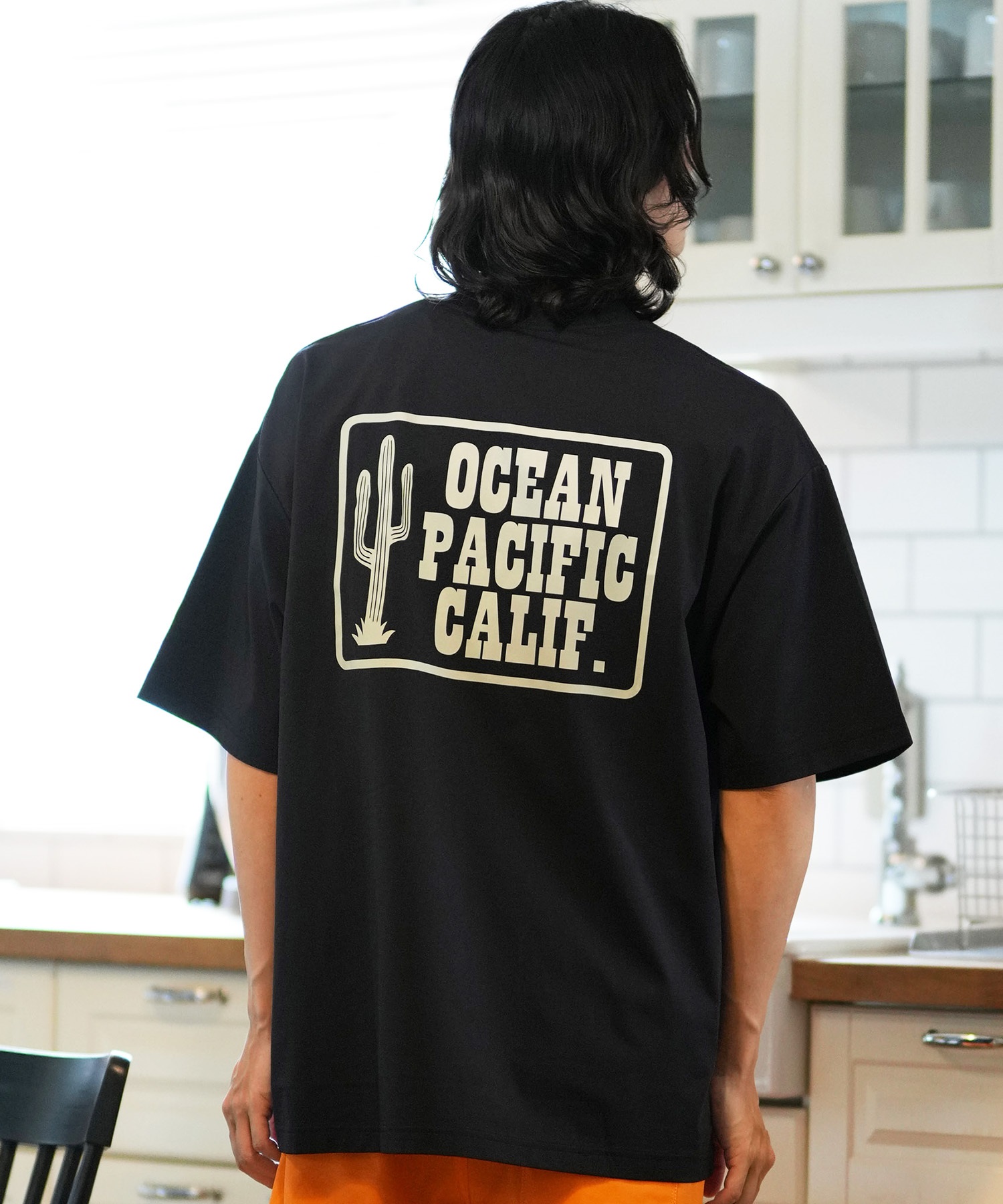 DEAR LAUREL ディアローレル × OP オーピー コラボ ラッシュガード 半袖 メンズ Tシャツ バックプリント 水陸両用 514530D ムラサキスポーツ限定(WHT-M)