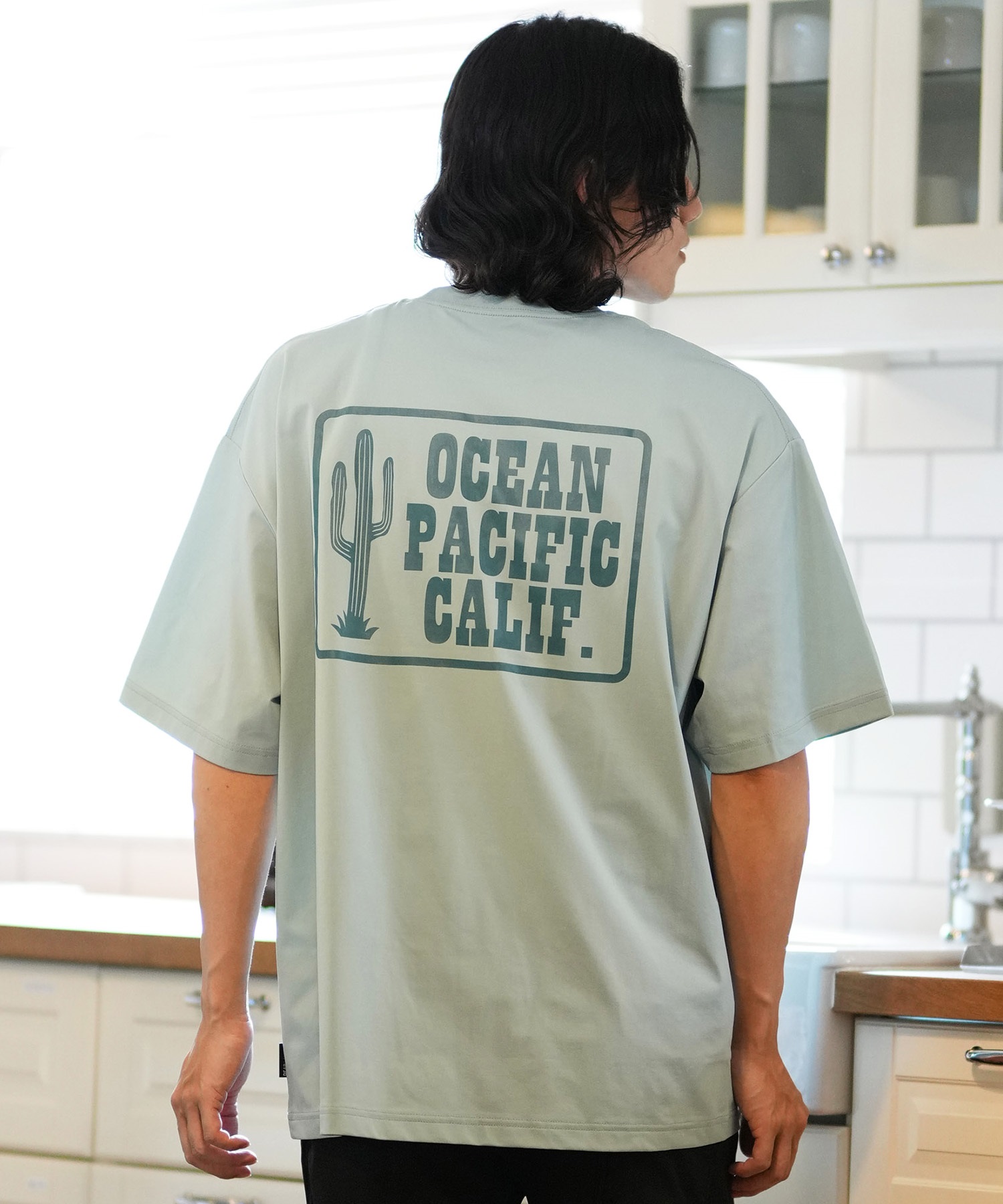 DEAR LAUREL ディアローレル × OP オーピー コラボ ラッシュガード 半袖 メンズ Tシャツ バックプリント 水陸両用 514530D ムラサキスポーツ限定(WHT-M)