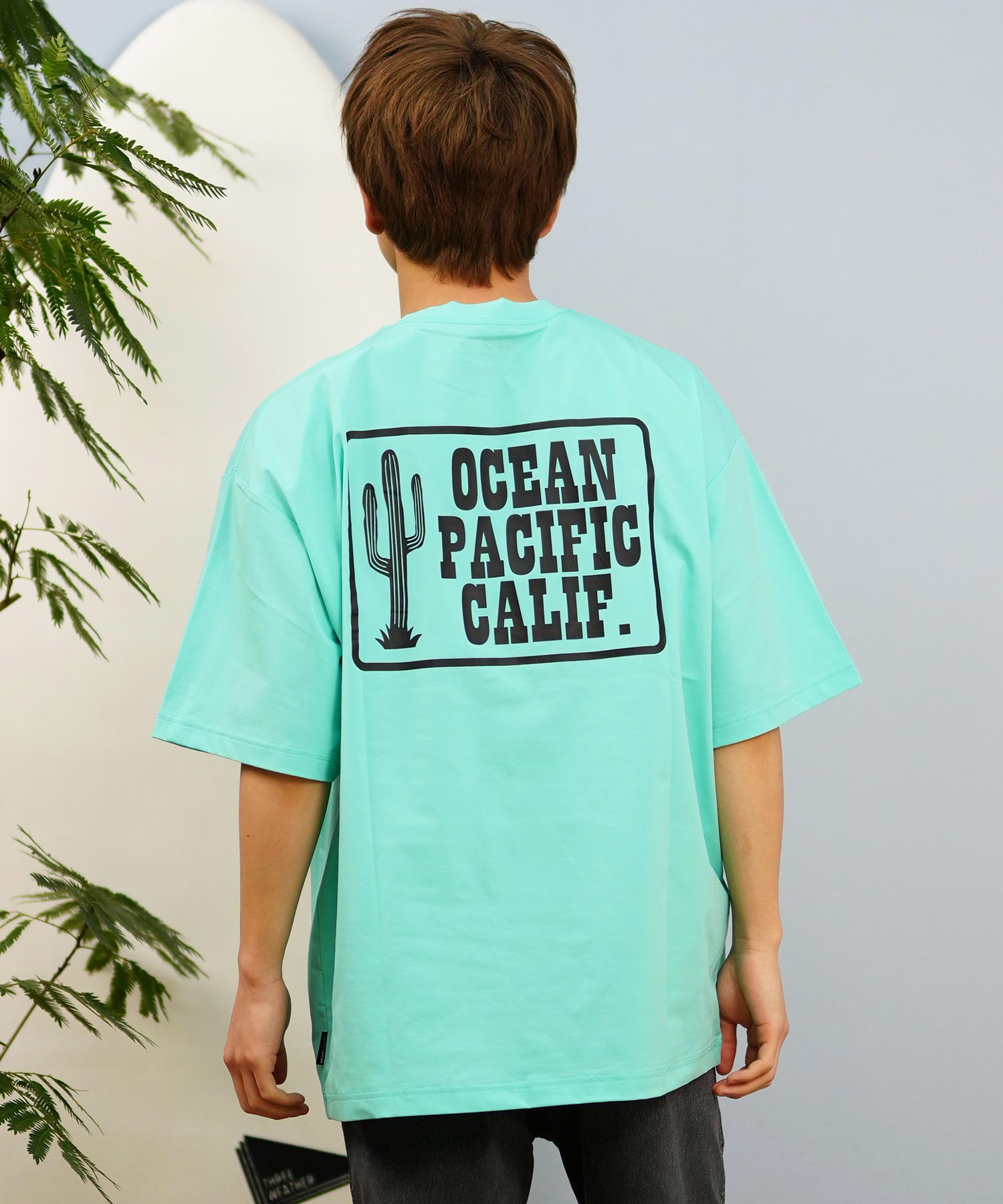 DEAR LAUREL ディアローレル × OP オーピー コラボ ラッシュガード 半袖 メンズ Tシャツ バックプリント 水陸両用 514530D ムラサキスポーツ限定(WHT-M)