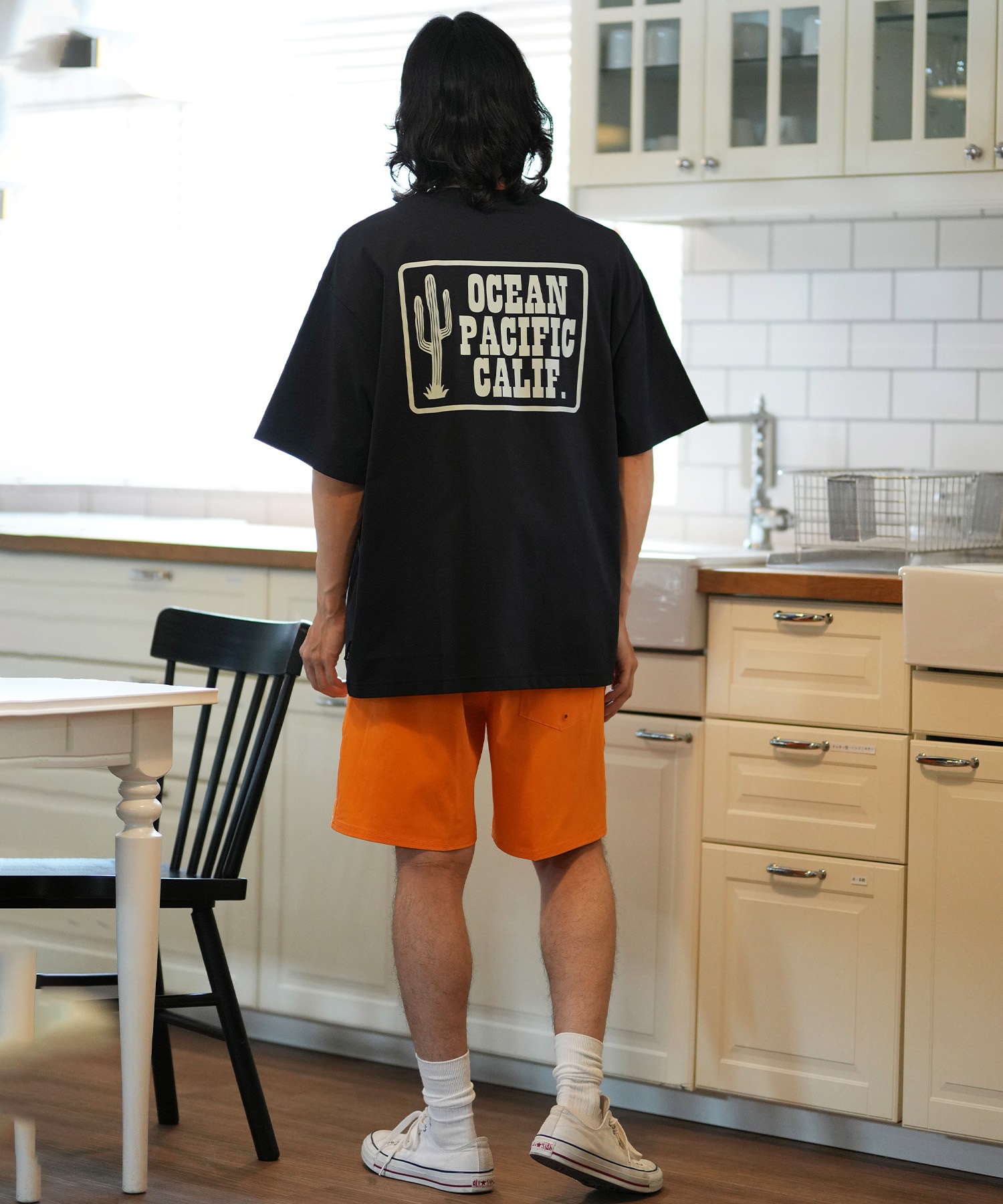 DEAR LAUREL ディアローレル × OP オーピー コラボ ラッシュガード 半袖 メンズ Tシャツ バックプリント 水陸両用 514530D ムラサキスポーツ限定(WHT-M)