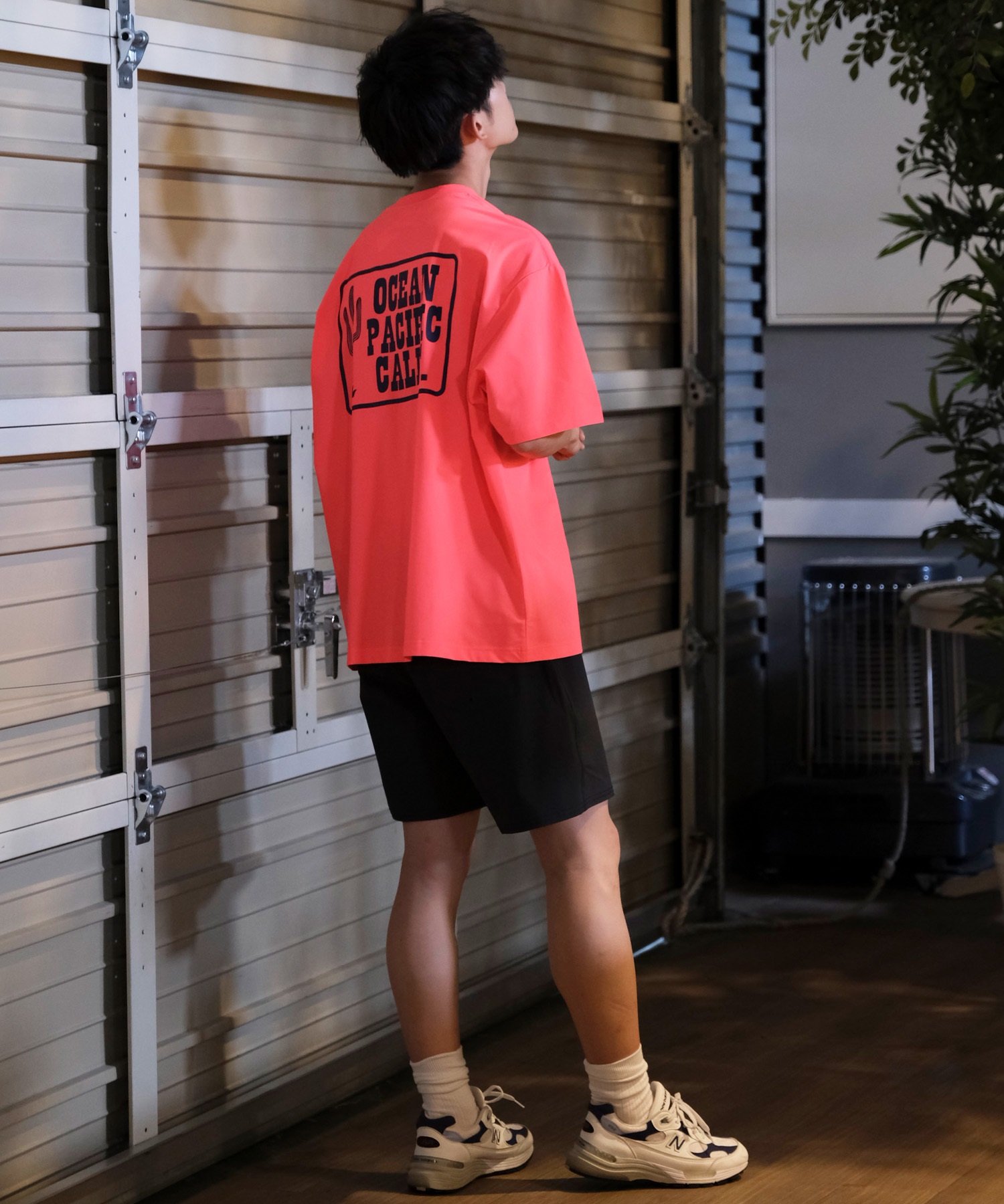 DEAR LAUREL ディアローレル × OP オーピー コラボ ラッシュガード 半袖 メンズ Tシャツ バックプリント 水陸両用 514530D ムラサキスポーツ限定(WHT-M)