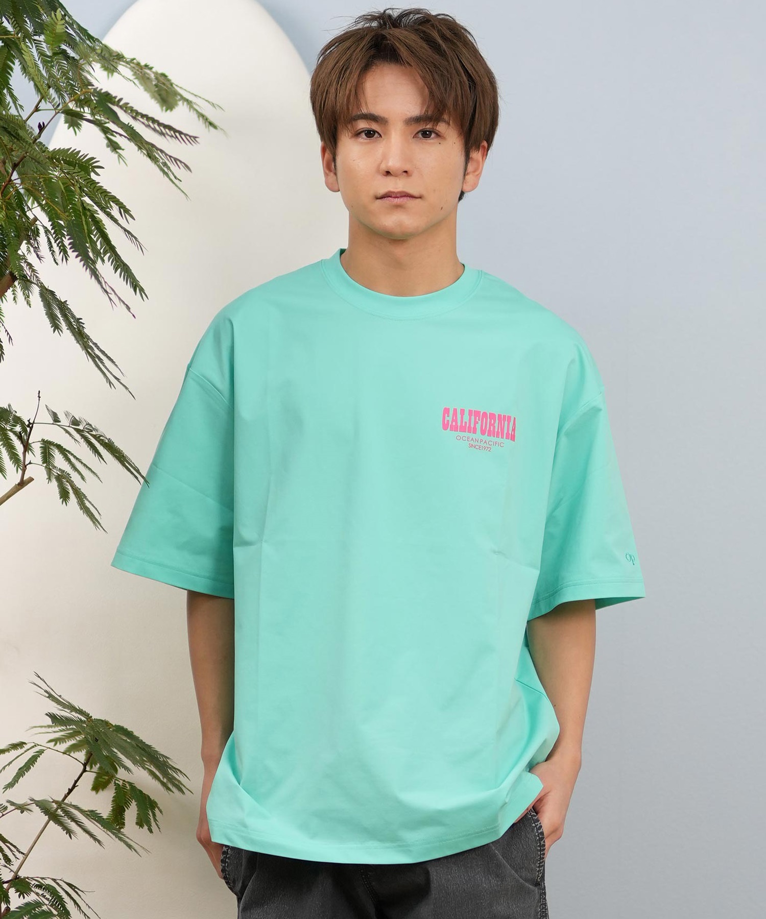 DEAR LAUREL ディアローレル × OP オーピー コラボ ラッシュガード 半袖 メンズ Tシャツ バックプリント 水陸両用 514531D ムラサキスポーツ限定(WHT-M)