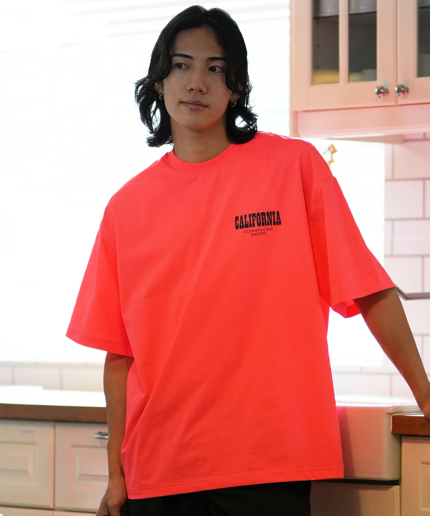 DEAR LAUREL ディアローレル × OP オーピー コラボ ラッシュガード 半袖 メンズ Tシャツ バックプリント 水陸両用 514531D ムラサキスポーツ限定(WHT-M)