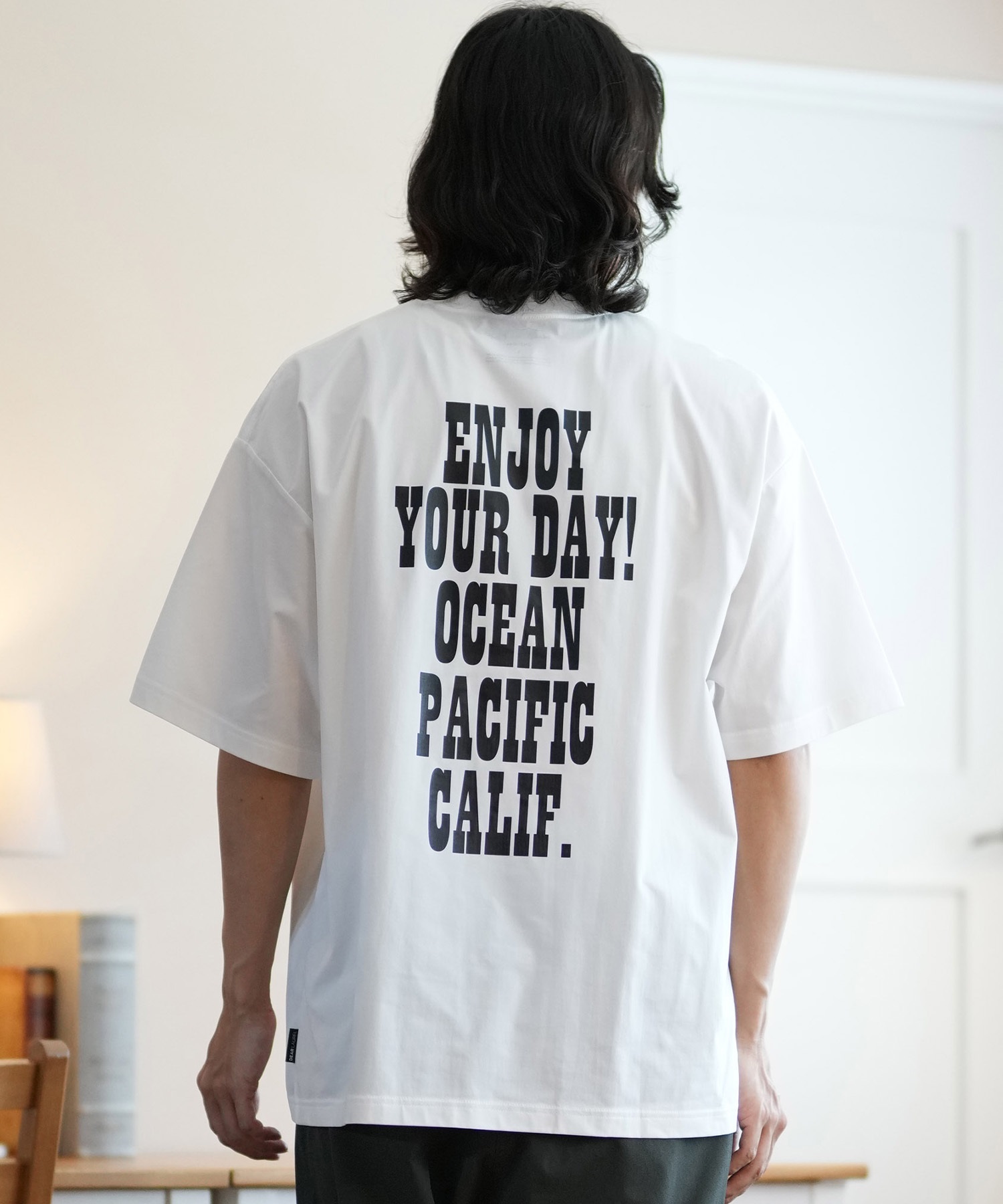 DEAR LAUREL ディアローレル × OP オーピー コラボ ラッシュガード 半袖 メンズ Tシャツ バックプリント 水陸両用 514531D ムラサキスポーツ限定(WHT-M)