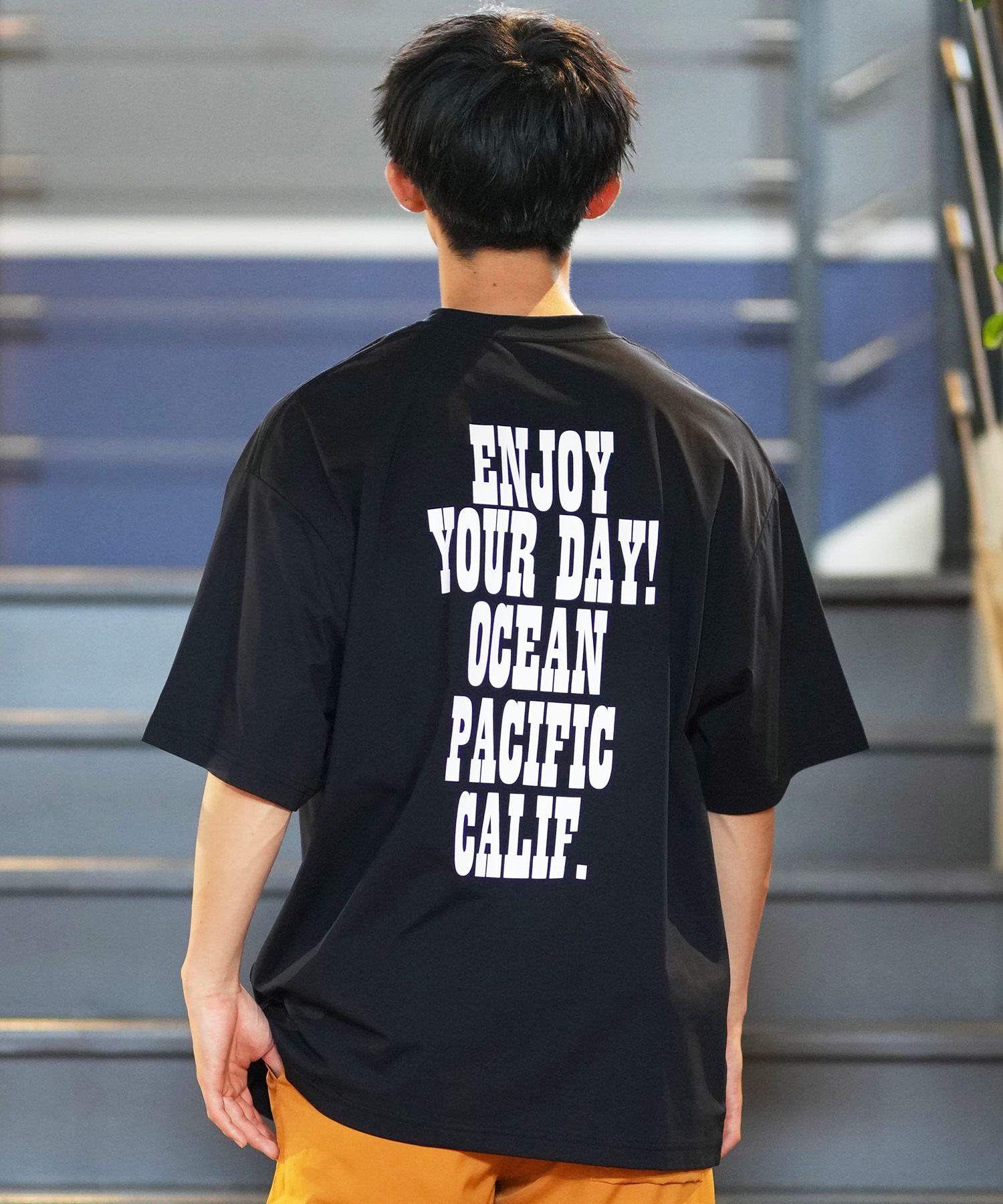 DEAR LAUREL ディアローレル × OP オーピー コラボ ラッシュガード 半袖 メンズ Tシャツ バックプリント 水陸両用 514531D ムラサキスポーツ限定(WHT-M)