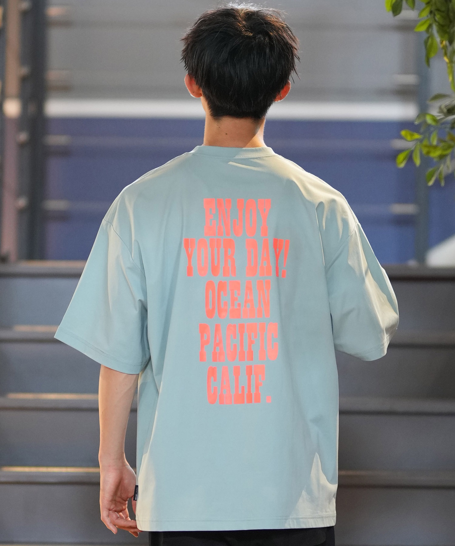 DEAR LAUREL ディアローレル × OP オーピー コラボ ラッシュガード 半袖 メンズ Tシャツ バックプリント 水陸両用 514531D ムラサキスポーツ限定(WHT-M)