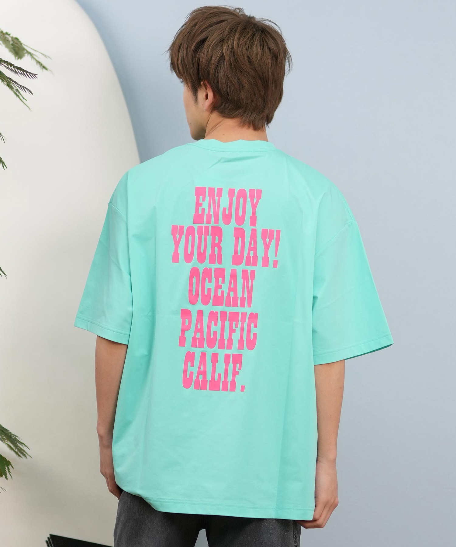 DEAR LAUREL ディアローレル × OP オーピー コラボ ラッシュガード 半袖 メンズ Tシャツ バックプリント 水陸両用 514531D ムラサキスポーツ限定(WHT-M)