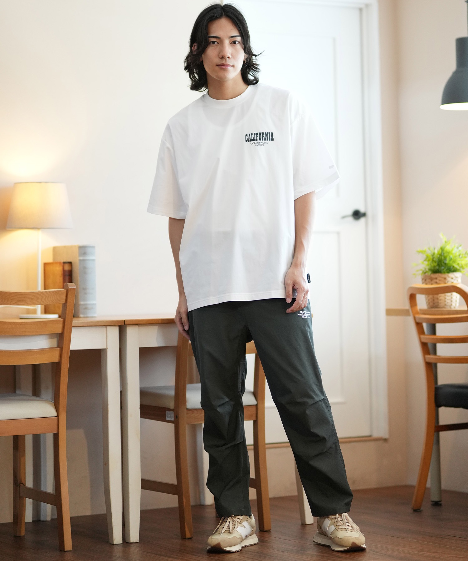 DEAR LAUREL ディアローレル × OP オーピー コラボ ラッシュガード 半袖 メンズ Tシャツ バックプリント 水陸両用 514531D ムラサキスポーツ限定(WHT-M)