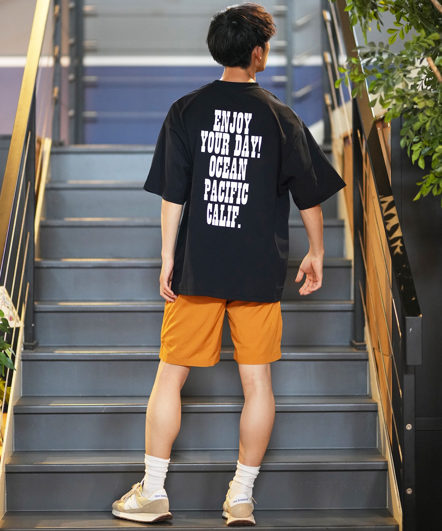 DEAR LAUREL ディアローレル × OP オーピー コラボ ラッシュガード 半袖 メンズ Tシャツ バックプリント 水陸両用 514531D ムラサキスポーツ限定(WHT-M)