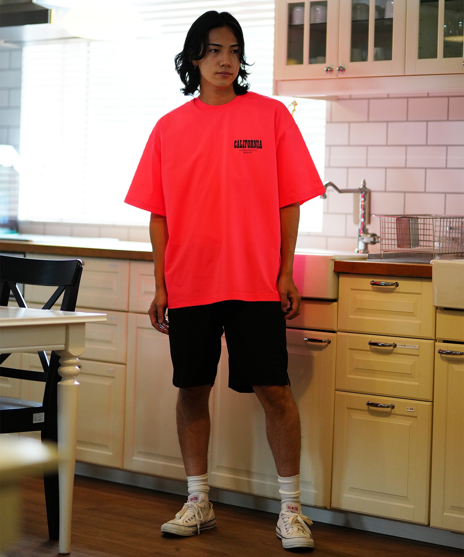 DEAR LAUREL ディアローレル × OP オーピー コラボ ラッシュガード 半袖 メンズ Tシャツ バックプリント 水陸両用 514531D ムラサキスポーツ限定(WHT-M)