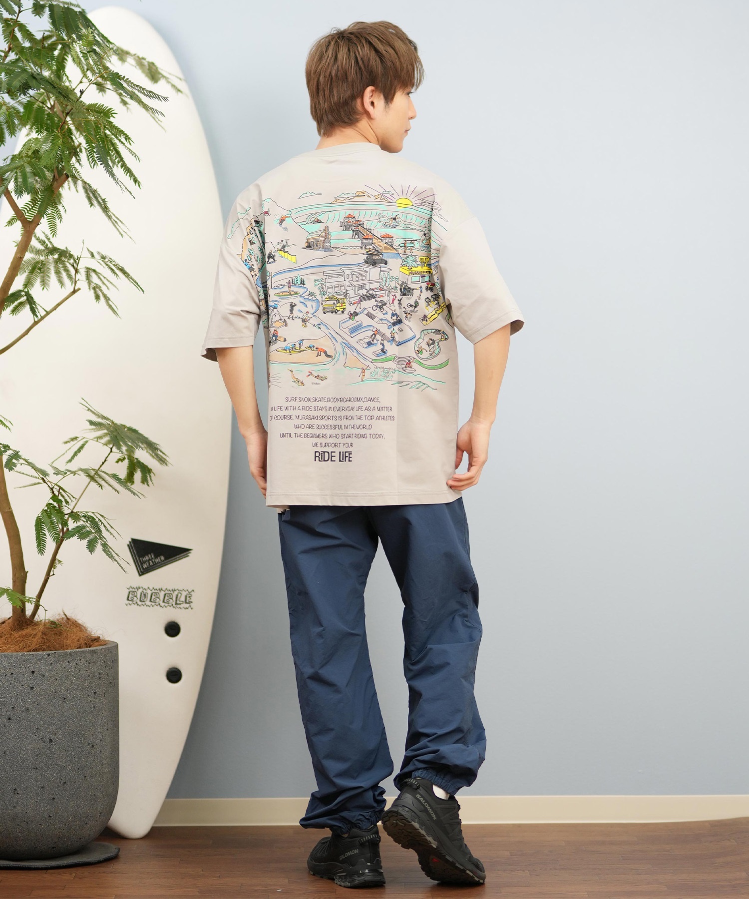 るり様　リバティプルオーバーM半袖x2 ライラック＆ハリージェームスジャングル DEAR LAUREL ディアローレル ラッシュガード 半袖 メンズ Tシャツ