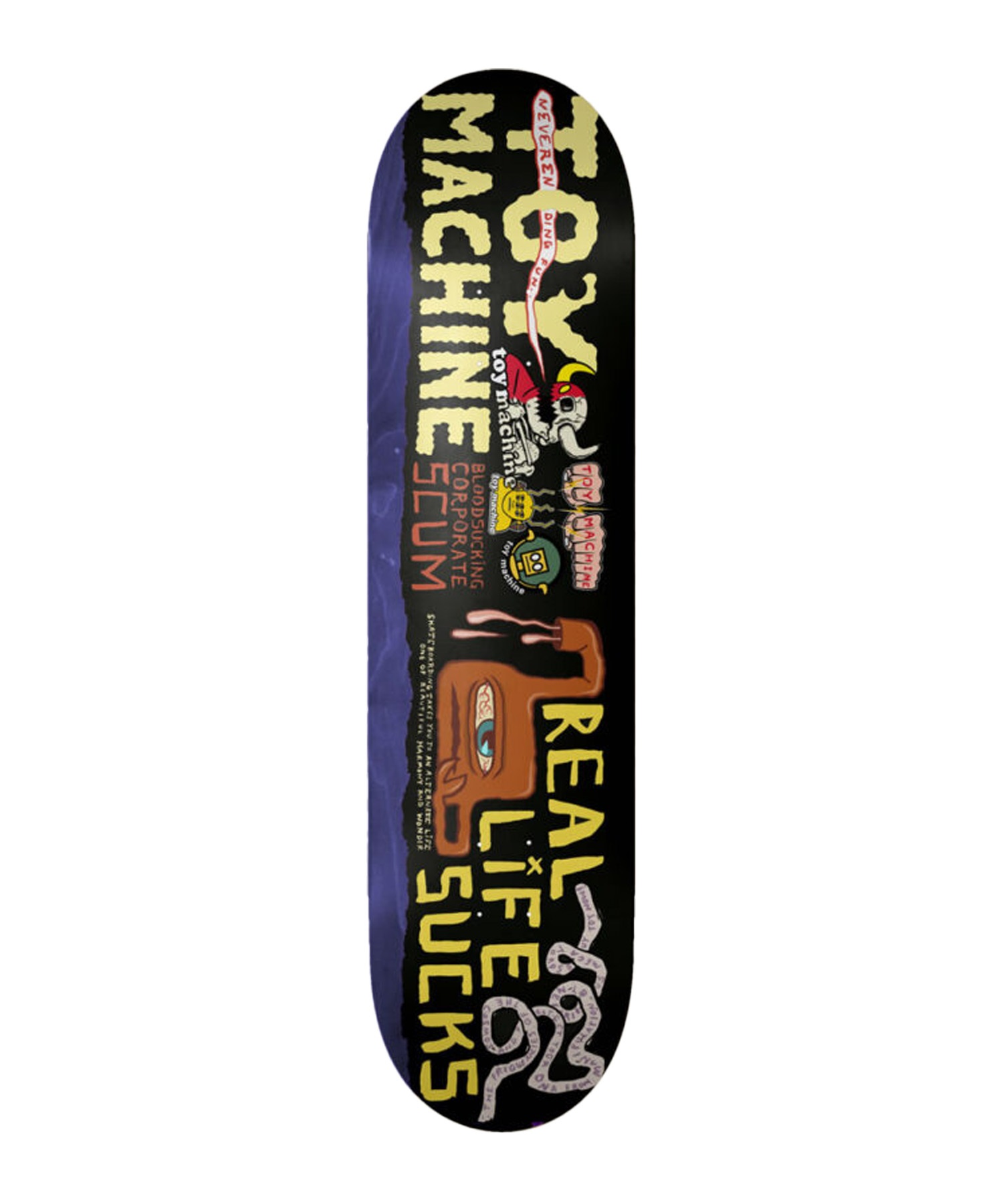 TOYMACHINE トイマシーン スケートボード デッキ 7.5inch NEVER