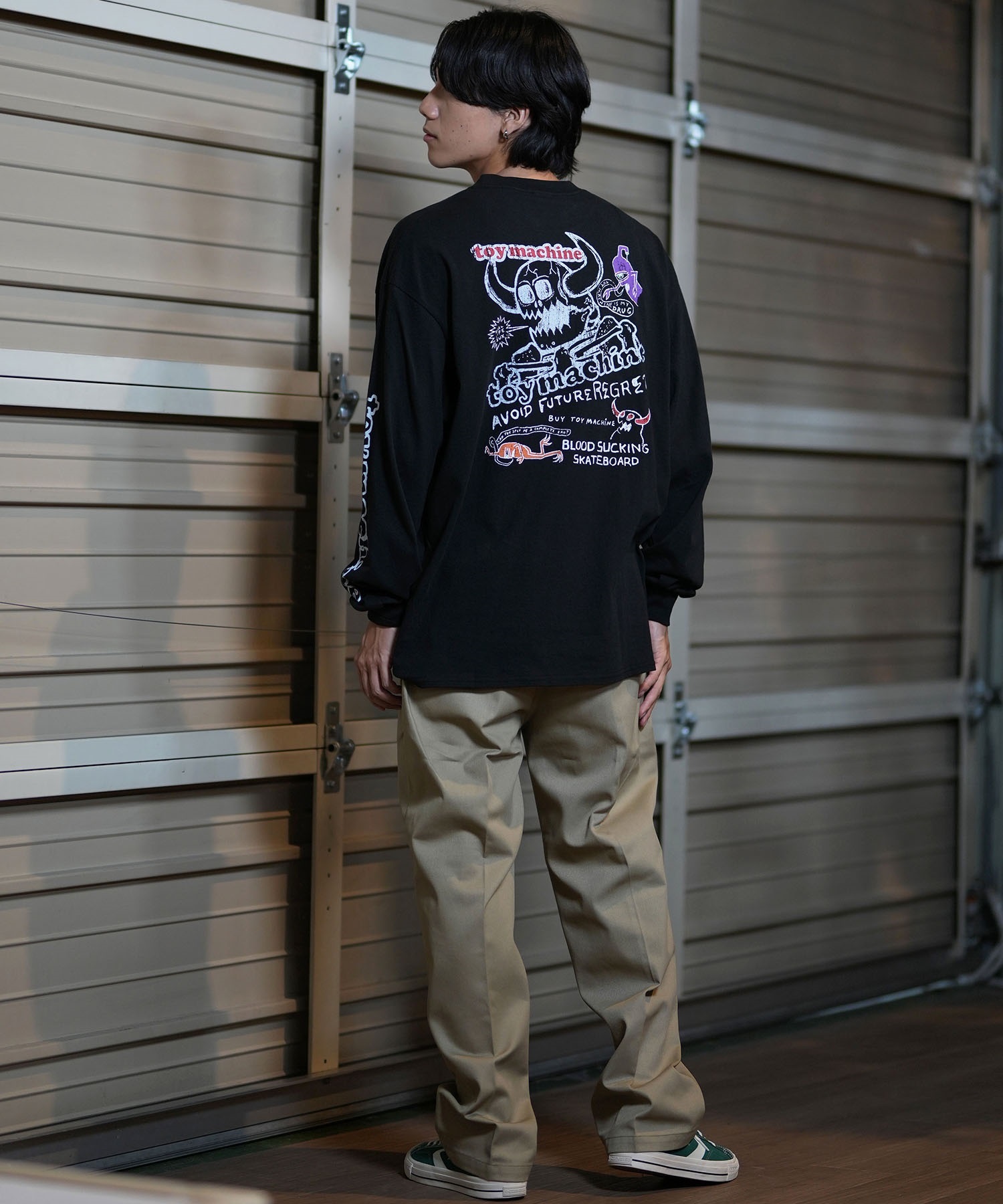 TOY MACHINE トイマシーン 長袖 Tシャツ メンズ ロンT ビック