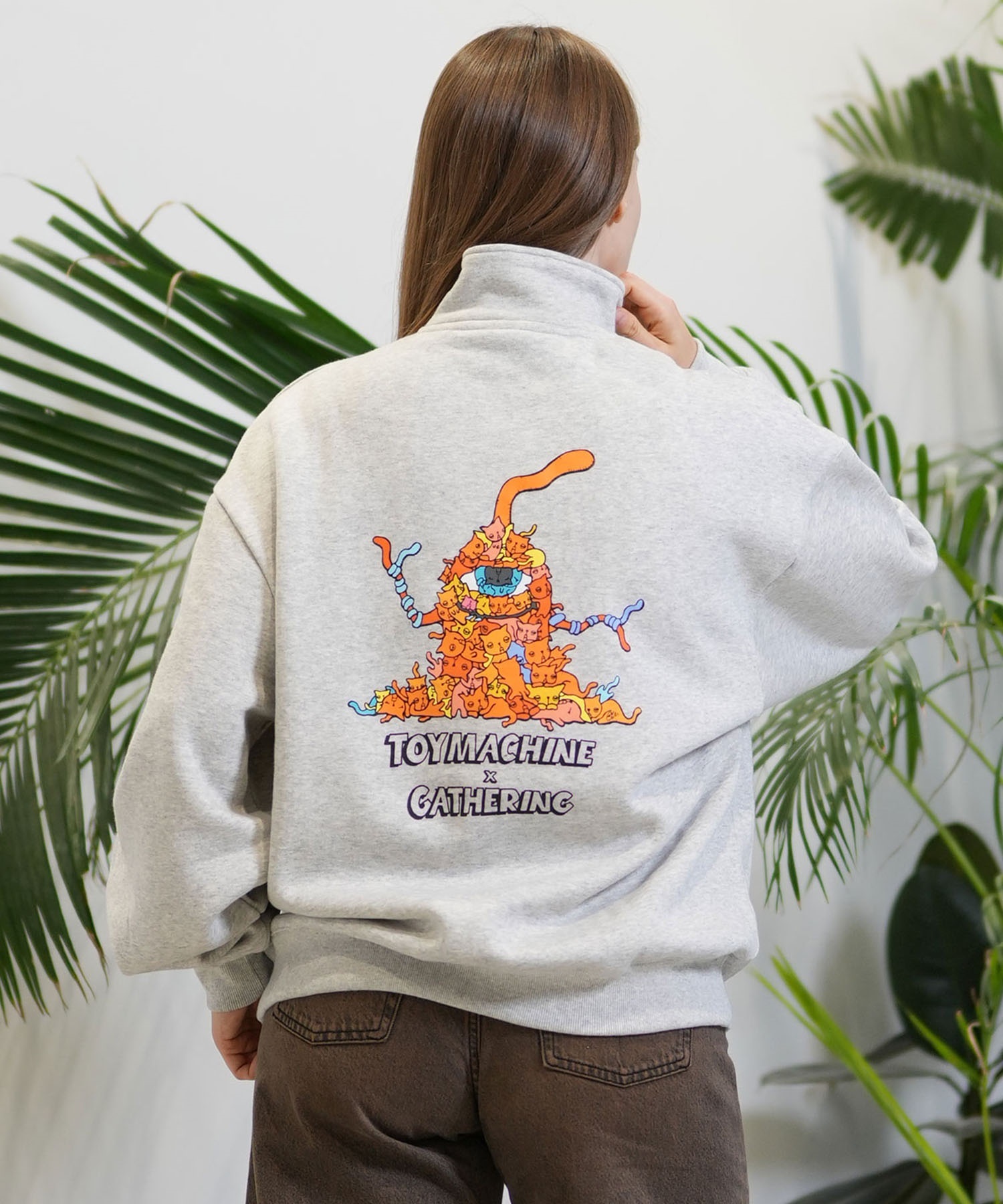 TOY MACHINE トイマシーン ハーフジップトレーナー レディース