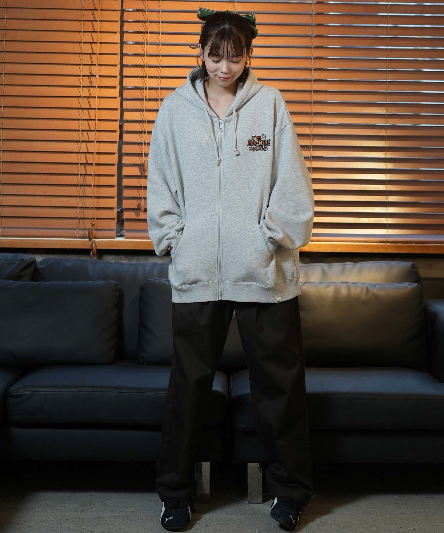 TOY MACHINE トイマシーン パーカー レディース ジップアップ バック