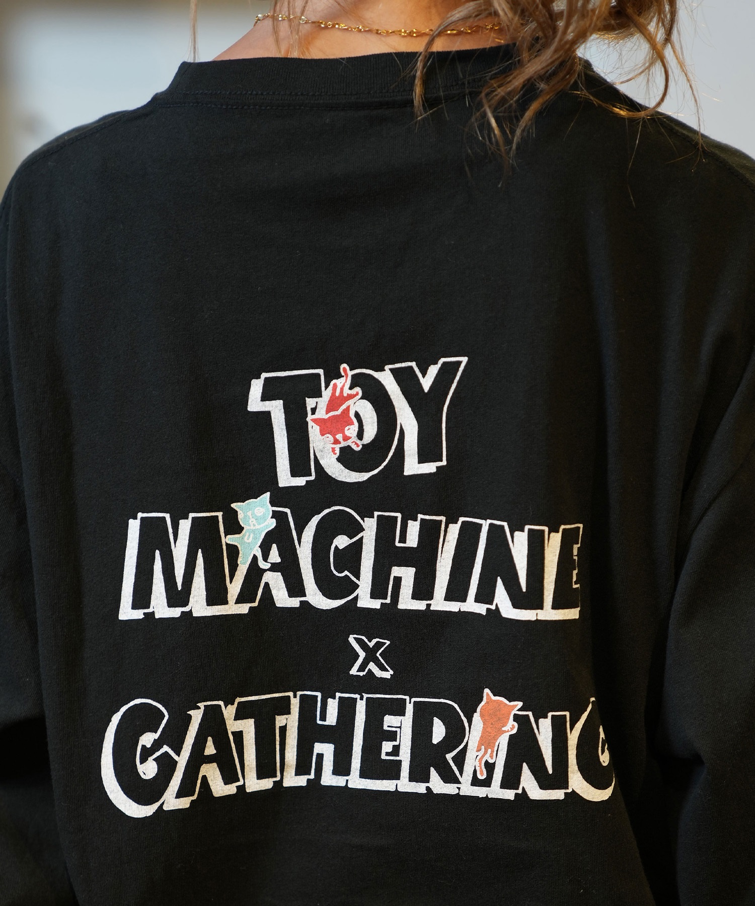 美品】machatt ビジュー付きダークグレー長袖Tシャツトレーナー