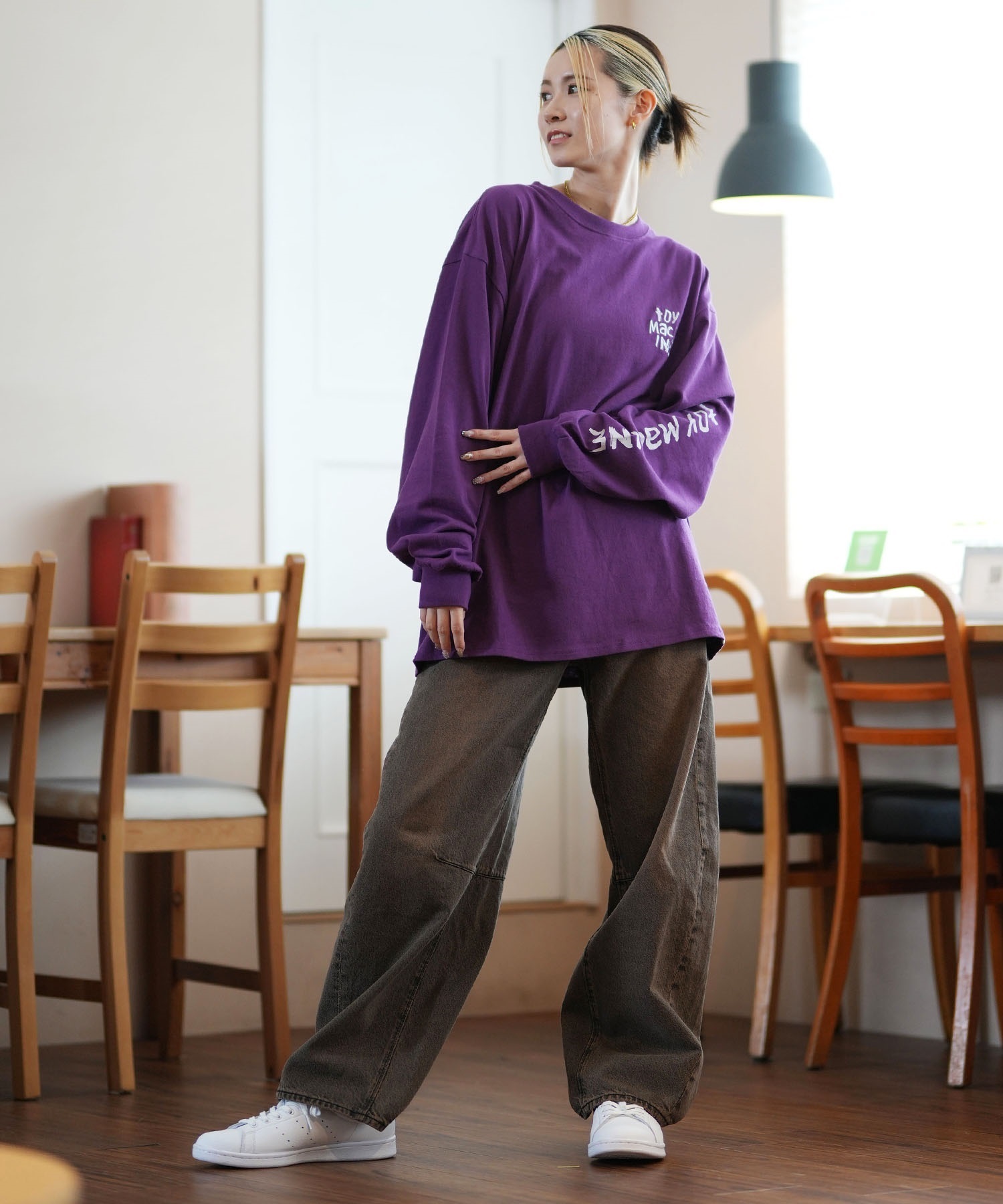 TOY MACHINE トイマシーン 長袖 Tシャツ レディース ロンT バック