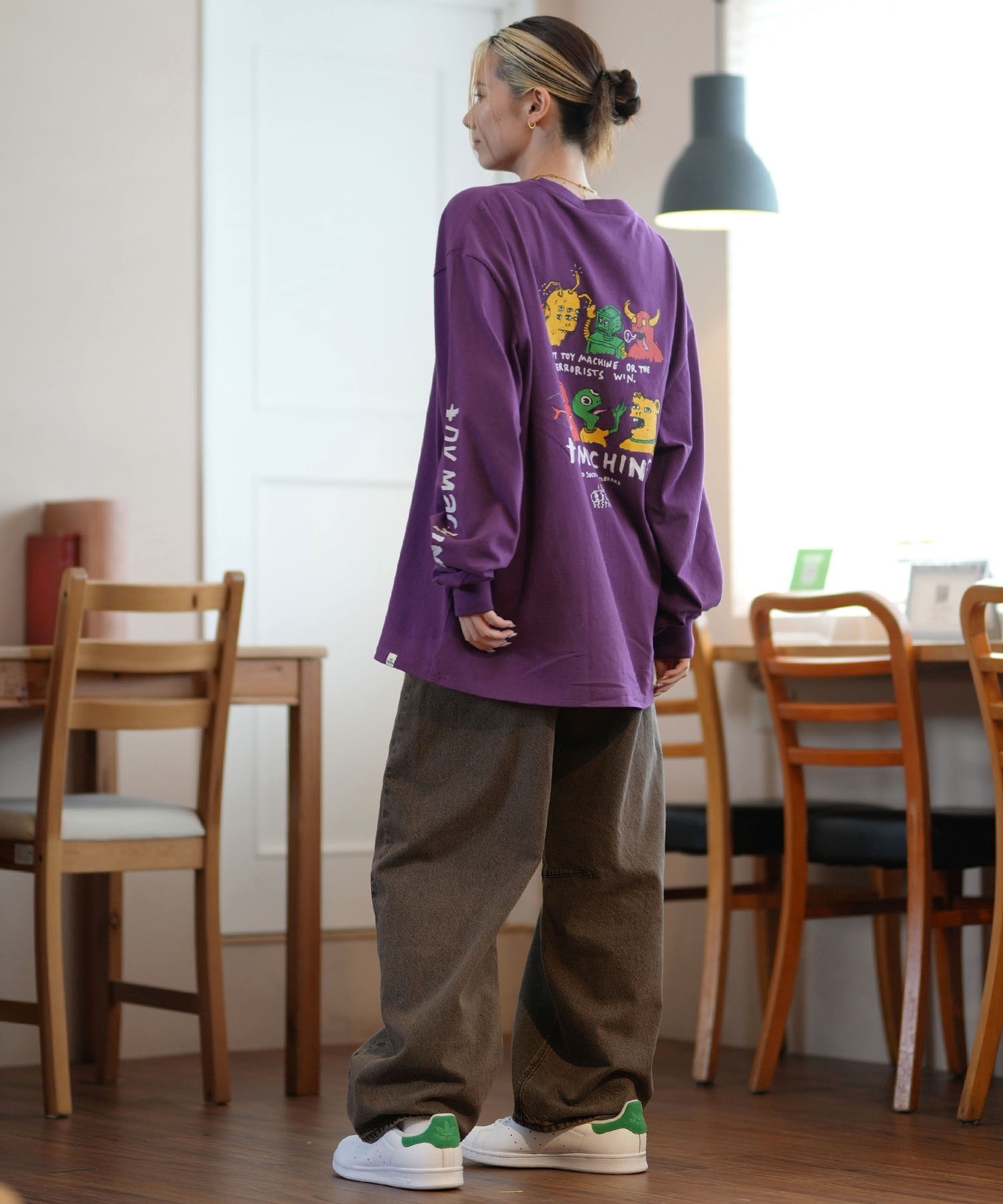 TOY MACHINE トイマシーン 長袖 Tシャツ レディース ロンT バック