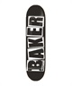 BAKER ベーカー スケートボード デッキ 8,8.12 BRAND LOGO(BK/WT-8inch)