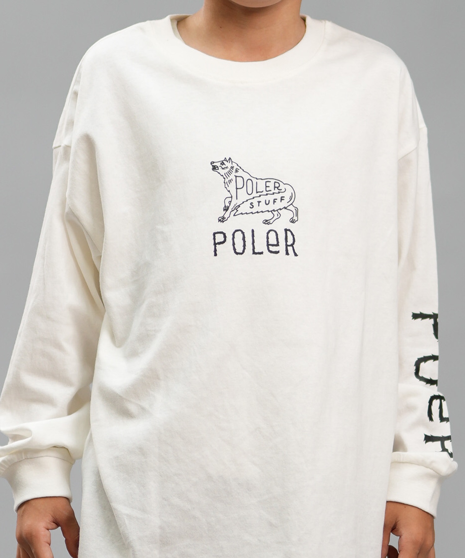 POLER ポーラー Tシャツ キッズ 長袖 ロンT バックプリント 袖