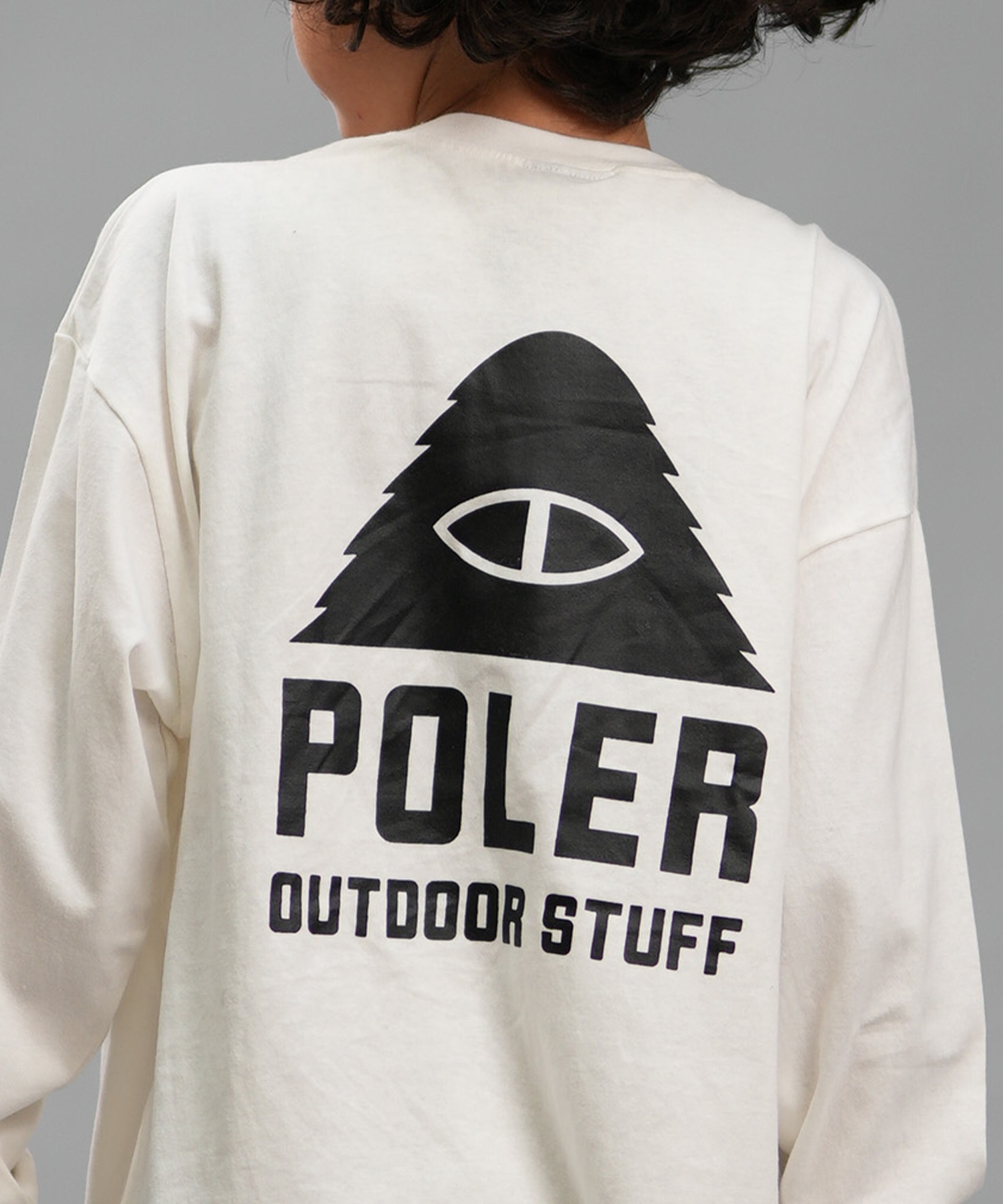 POLER ポーラー Tシャツ キッズ 長袖 ロンT バックプリント 袖ロゴ